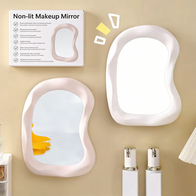 Makeup Mirror Manufacturer - High-Definition Decorative Mirrors Cosmetic Desktop Makeup Mirror Candy Color Round Silver Single-Sided