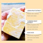 Facial Cleanser Set Manufacturer - Private Label Lemon Turmeric Kojic Acid Brightening Glow Organic Foam Facial Cleanser Soap Skincare Set