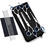 Pet Scissor Set Manufacturer - Hot Selling New Style Stainless Steel Safety Scissor Set Grooming for Pet Dogs and Cats