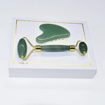Facial Massager Set Manufacturer - Custom Logo Natural Jade Roller Anti-Aging Gua Sha Gift Box Body Neck Eye Care