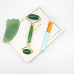 Facial Massager Set Manufacturer - Custom Logo Natural Jade Roller Anti-Aging Gua Sha Gift Box Body Neck Eye Care