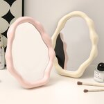 Makeup Mirror Manufacturer - Custom Logo Irregular Design Cloud Shaped Makeup Vanity Mirror Plastic Cosmetic Desk Tabletop Mirrors