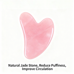 Facial Massage Tool Manufacturer - Custom logo Wholesale Natural Crystal Facial Jade Roller Gua Sha Pink White Gemstone Tool