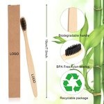 Toothbrush Set Manufacturer - Custom Logo Eco-friendly Oral Care Biodegradable Soft Bristle Toothbrush 10PCS Wood Mix Color Bamboo Handle