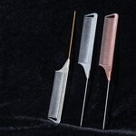 Hair Parting Comb Manufacturer - Salon Styling Metal Steel Pin Rat Tail Carbon Braiding Comb for Women
