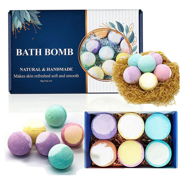 Bath Bombs Gift Set Manufacturer - 6 Pcs Handmade with Shea & Coco Butter
