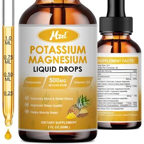 Potassium Magnesium Drops Manufacturer - Private Label Natural with Calcium Vitamin D3 Zinc