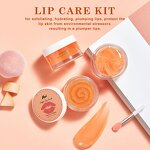 Lip Treatment Set Manufacturer - Private Label Natural Peach Repair Balm Mask Scrub