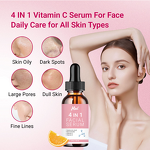 Facial Serum Manufacturer - 4 in 1 Anti Aging with Vitamin C E Hyaluronic Acid Nicotinamide