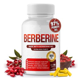 Berberine Capsules Manufacturer - High Purity Premium Berberine HCl 90 Vegan 1800mg