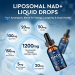 NAD Supplement Manufacturer - Liposomal NAD+ Liquid Drops with Resveratrol for Cellular Health