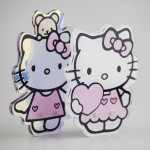 睫毛板工厂-OEM白色亚克力Hello Kitty磁力延长贴