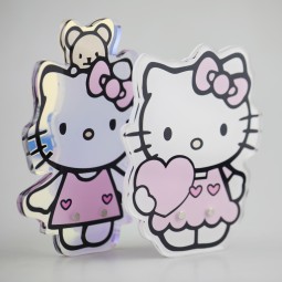 睫毛板工厂-OEM白色亚克力Hello Kitty磁力延长贴