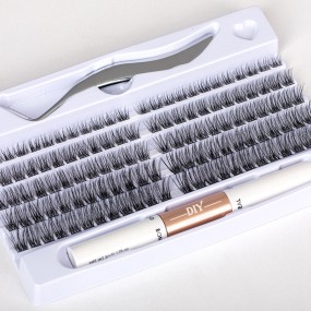 Eyelash Extension Manufacturer - Wholesale 3D Fluffy Mink Cluster Colorful Silk