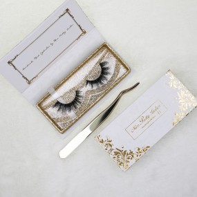 Eyelash Packaging Supplier - OEM Gold Square Luxury Butterfly Lash Box
