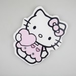 睫毛板工厂-OEM白色亚克力Hello Kitty磁力延长贴