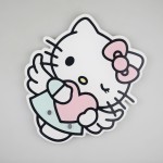 睫毛板工厂-OEM白色亚克力Hello Kitty磁力延长贴