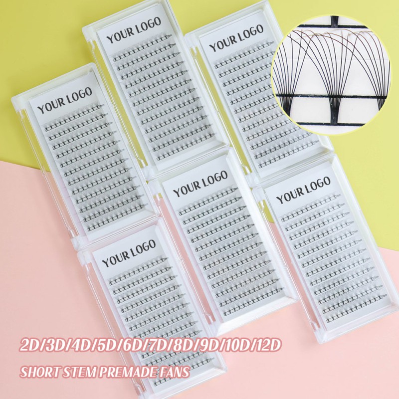 Premade Fans Supplier - OEM Private Label 3D-14D Volume Mink PBT Box