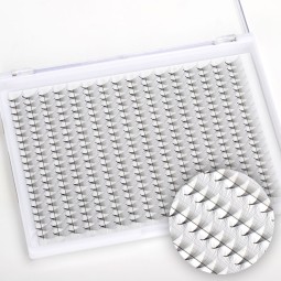 睫毛延长工厂-OEM 10D根尖0.07基扇形簇