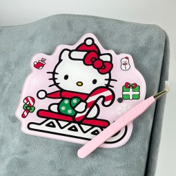 睫毛贴工厂-OEM圣诞泡泡女孩粉色延长支架托盘
