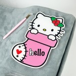 睫毛支架供应商-批发亚克力圣诞Hello Kitty磁贴