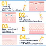 Vitamin C Skincare Set Manufacturer - Private Label C30 VC - 4 Pieces Anti Aging