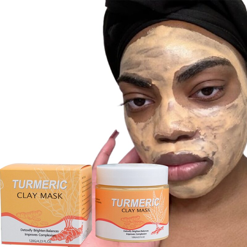 ClayMask Manufacturer - Turmeric Whitening Facial Makeup Removal Soothes Sensitive Skin Deep Cleansing Cosmetic Products Beautiful Women