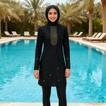 Swimwear Manufacturer - OEM 3 Piece Muslim Modest Women Female Swimming Costumes