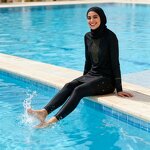 Swimwear Manufacturer - OEM 3 Piece Muslim Modest Women Female Swimming Costumes