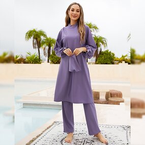 Swimwear Manufacturer - 3 Pieces Full Cover Hijab Modest Swimsuit for Women