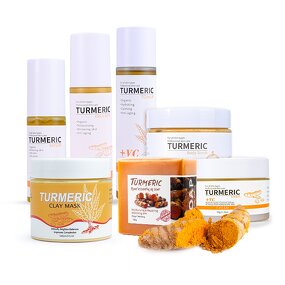 Skincare Set Manufacturer - Anti Age Aging Acne Wrinkle Turmeric Facial Cream Cleanser Set