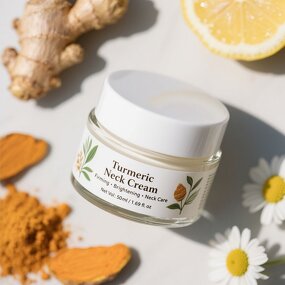 Neck Cream Manufacturer - Private Label Turmeric Kojic Acid Firming Retinol Hyaluronic Acid for Wrinkles