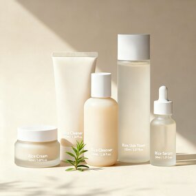 Skincare Set Manufacturer - Private Label Korean Rice 5-in-1 Brightening Moisturizing