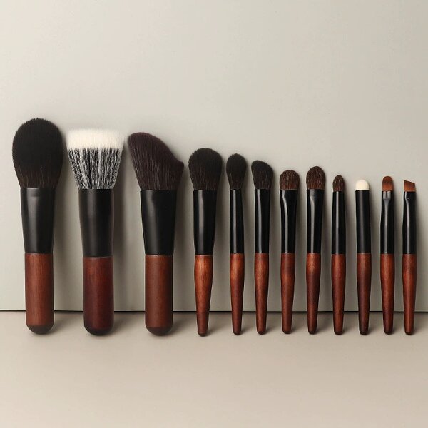 Makeup Brushes Set Manufacturer - 12Pcs Premium Synthetic Foundation Powder Concealer with Travel Bag
