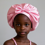Hair Bonnet Manufacturer - Toddler Satin Baby Girls Sleeping Cap with Wide Elastic Tie