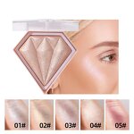 Highlighter Manufacturer - Customized Pink Glitter Diamond Makeup Highlight Custom Logo