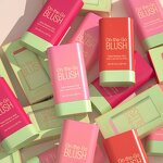 Blush Stick Manufacturer - Vegan Cosmetic Face Glow Cream En Barra Custom Logo