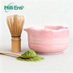 Matcha Tea Tool Manufacturer - E77 ODM/OEM Design Japanese Bamboo Whisk Bowl Set with Spout
