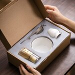 Matcha Tea Set Manufacturer - Custom 6-Piece UJI 6A Ceremony Grade Gift Set Matcha Box
