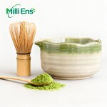 Matcha Tea Tool Manufacturer - E77 ODM/OEM Design Japanese Bamboo Whisk Bowl Set with Spout