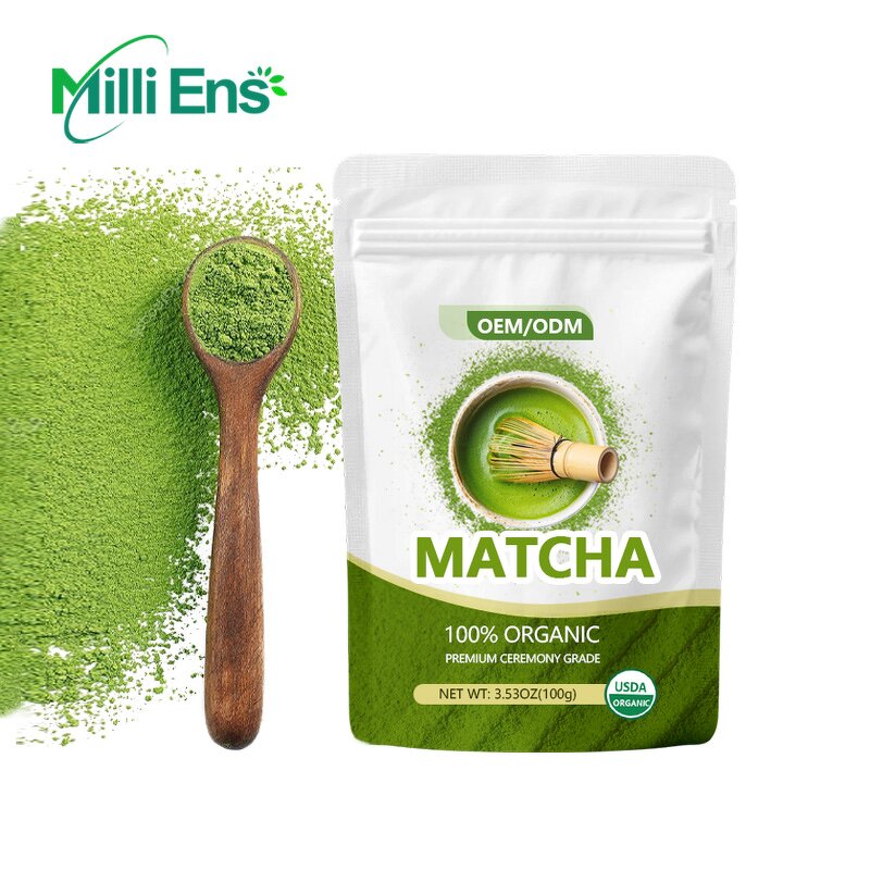 Matcha Powder Manufacturer - E5 Custom Package Organic Fresh Premium Instant Roasted Green Tea Mix