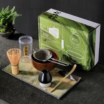 Matcha Tea Tool Manufacturer - Hot New Design Bamboo Whisk Bowl Set Green Tea Powder Accessories