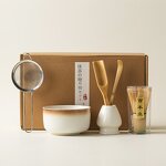 Matcha Tea Set Manufacturer - Custom 6-Piece UJI 6A Ceremony Grade Gift Set Matcha Box