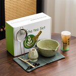 Matcha Tea Set Manufacturer - Japanese Ceremony Tin Can Matcha Kit Sifter Shaker Steel Bowl Tumbler