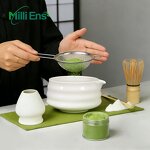 Matcha Tea Tool Manufacturer - 2026 Custom Logo Japan Handmade Bamboo Matcha Set Kraft Box Coffee