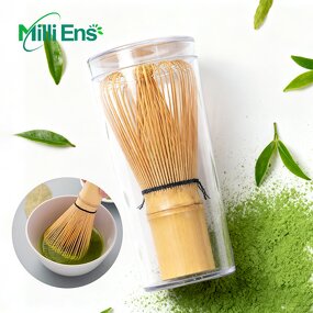 Matcha Tea Tool Manufacturer - Japan Bamboo Tin Can 30g Whisk Extract Ceremony Grade Set Spoon