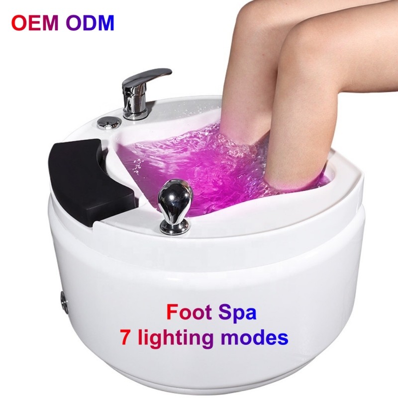 Foot Massage Sink Supplier - LED Portable Pedicure Bowl