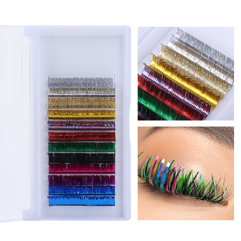 False Eyelashes Supplier - Colorful Silk Thread Densely Packed