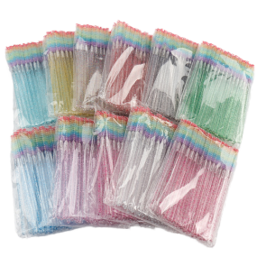 Eyelash Brush Manufacturer - 50pcs Rainbow Crystal Solid Rod