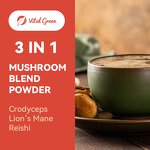 Mushroom Extract Powder Manufacturer - Reishi Cordyceps Mix 10% Polysaccharides Lions Mane Blend